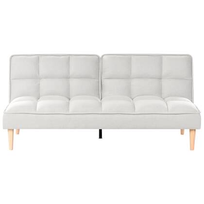 Beliani - SILJAN - Slaapbank 3-zits - Gebroken wit - Polyester