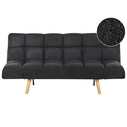 Beliani - INGARO - Slaapbank - Zwart - Bouclé