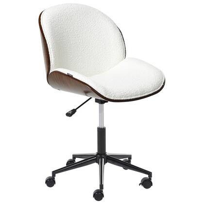 Beliani - MENESHA - Bureaustoel - Lichtgrijs - Polyester