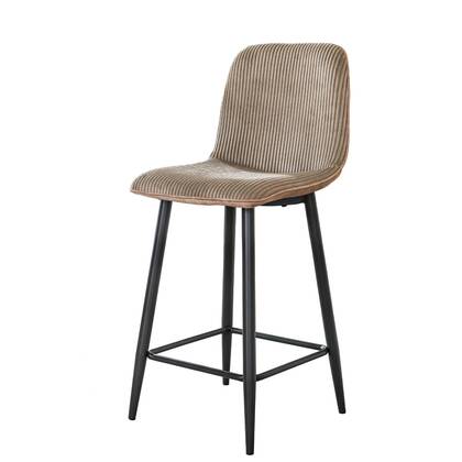AnLi Style Barstoel Rib - Rock zand - set van 2