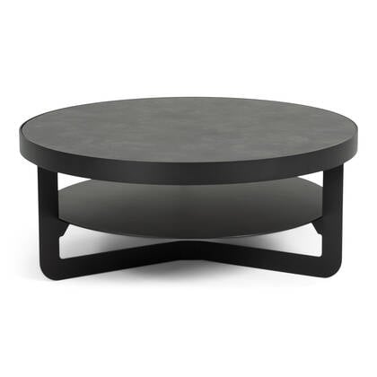 SPINDER DESIGN DOUGLAS 80 Salontafel - Staal - Zwart | HPL - Stone