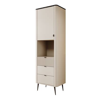 Meubella - Vitrinekast Mace - Beige - 60 cm