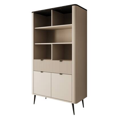 Meubella - Boekenkast Mace - Beige - 90 cm