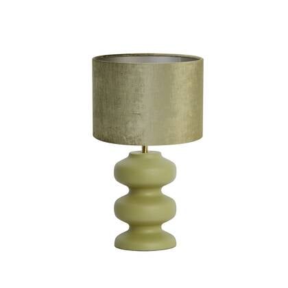 Light & Living Tafellamp Soroca|Gemstone - Olijfgroen - Ø25x42cm afbeelding
