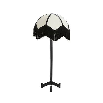 Light & Living Tafellamp Dennis|Sulina - Zwart|Wit - Ø35x78cm afbeelding
