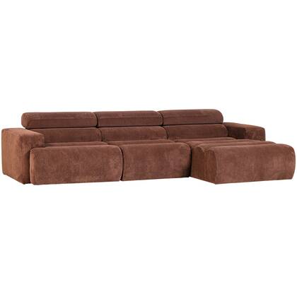 WOOOD Novi Chaise Longue Bank Rechts - Ribstof - Terra