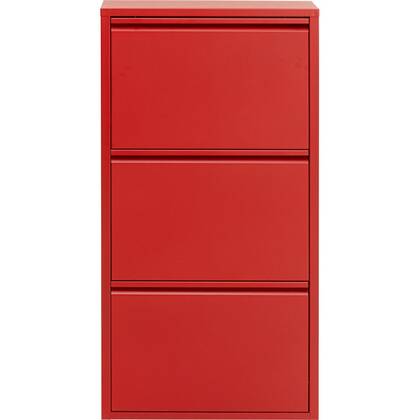 Schoenenkast Caruso rood 3 laden Kare Design