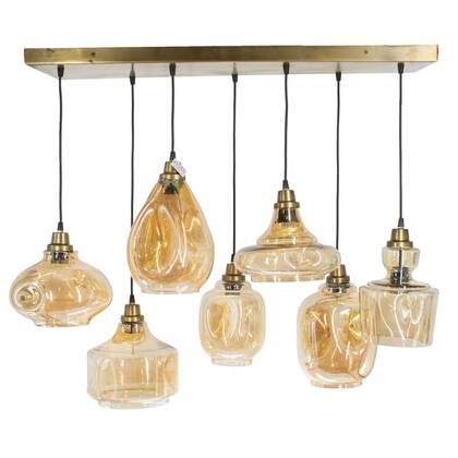Hanglamp 7 Bollen - Eetkamer Woonkamer Slaapkamer - Goud afbeelding