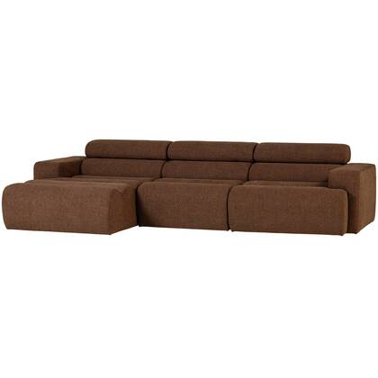 WOOOD Novi Chaise Longue Bank Links - Polyester - Mokka