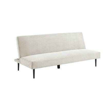sweeek - 3-zits slaapbank corduroy, metalen onderstel