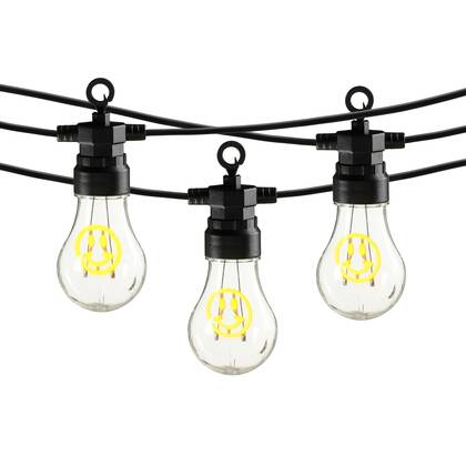 Luca Lighting Smiley LED Lichtsnoer Buiten - L450 cm - Geel afbeelding