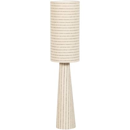 WOOOD Loft Vloerlamp - Metaal|Bouclé - Naturel Met Strepen 130xØ30 cm afbeelding