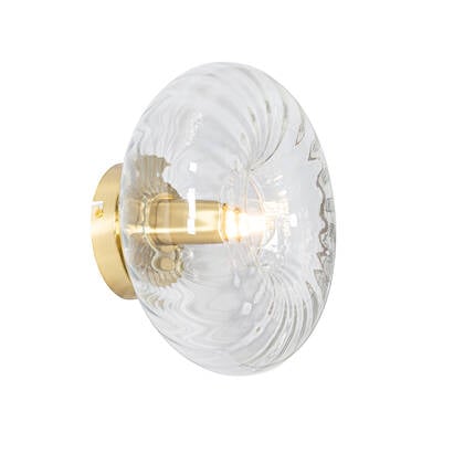 QAZQA Smart wandlamp goud met glas incl. Wifi P45 - Ayesha afbeelding