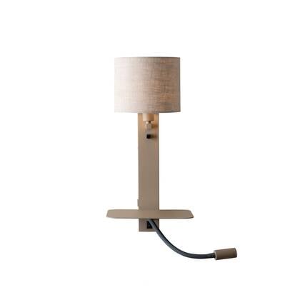 it&apos;s about RoMi Wandlamp Florence - Bruin - 24x24x52cm afbeelding