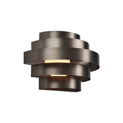 QAZQA Moderne wandlamp gunmetal incl. LED 3-staps dimbaar - Lines afbeelding