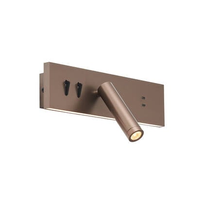 QAZQA Wandlamp brons verstelbaar met USB-C incl. LED - Modric afbeelding