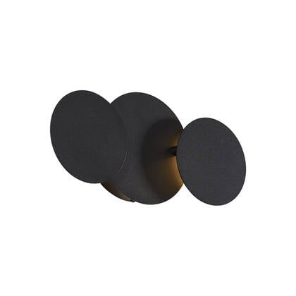 QAZQA Moderne wandlamp zwart incl. LED 3-staps dimbaar 3-lichts- afbeelding