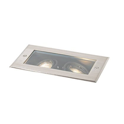 QAZQA Smart grondspot staal 2-lichts verstelbaar IP65 incl. 2 GU10 afbeelding