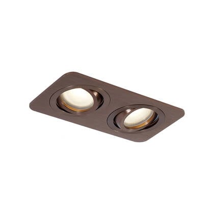 QAZQA Afgeronde inbouwspot donkerbrons GU10 50mm draai- en kantelbaar afbeelding