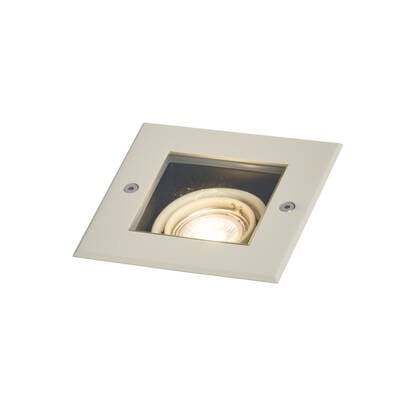 QAZQA Moderne grondspot beige GU10 50mm draai- en kantelbaar IP65 - afbeelding