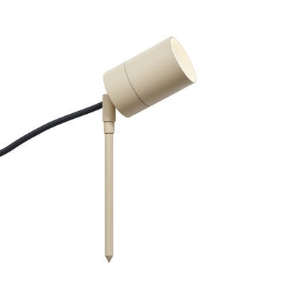 QAZQA Prikspot crème GU10 50mm verstelbaar IP44 incl. snoer en afbeelding