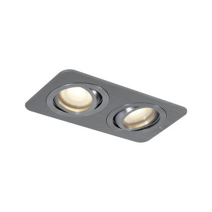 QAZQA Afgeronde inbouwspot gunmetal GU10 50mm draai- en kantelbaar afbeelding