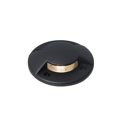 QAZQA Moderne grondspot zwart GU10 50mm 2-lichts effect IP65 - Cellar afbeelding
