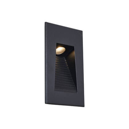 QAZQA Moderne inbouw wandlamp zwart 7cm incl. LED IP65 - Trem afbeelding