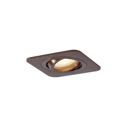 QAZQA Afgeronde inbouwspot donkerbrons GU10 50mm draai- en kantelbaar afbeelding