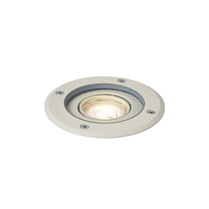 QAZQA Moderne grondspot beige GU10 50mm verstelbaar IP65 - Delux afbeelding