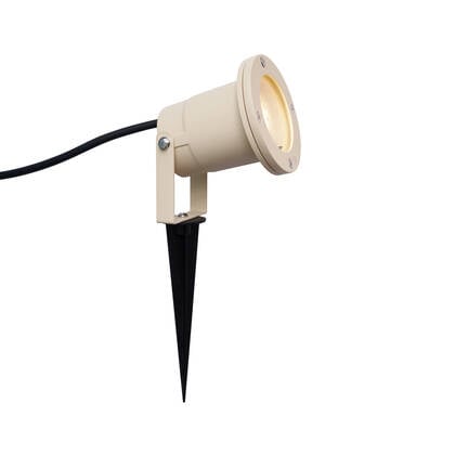 QAZQA Prikspot beige GU10 50mm verstelbaar IP65 incl. snoer en afbeelding