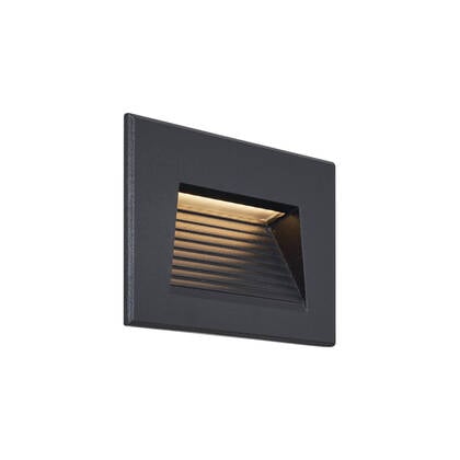 QAZQA Moderne inbouw wandlamp zwart 11,5cm incl. LED IP65 - Trem afbeelding
