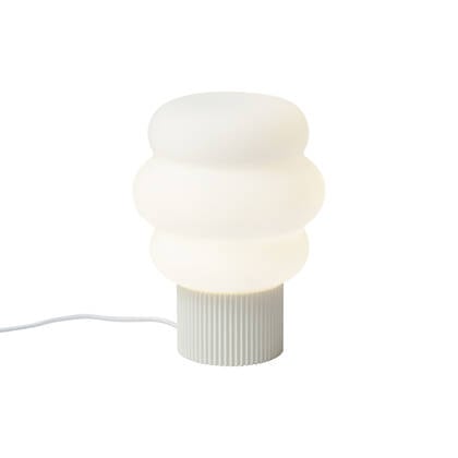 QAZQA Japandi tafellamp beige met opaal glas 18cm - Miele afbeelding