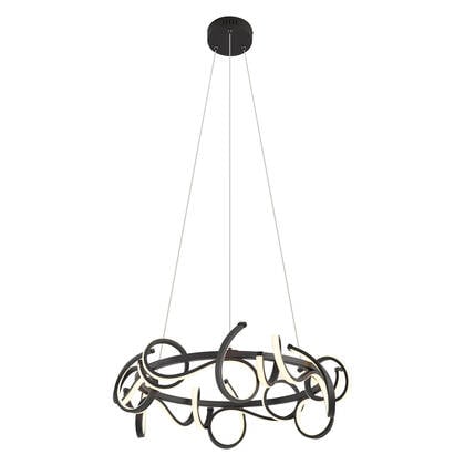 QAZQA Design hanglamp zwart rond 3-staps dimbaar - Krisscross afbeelding