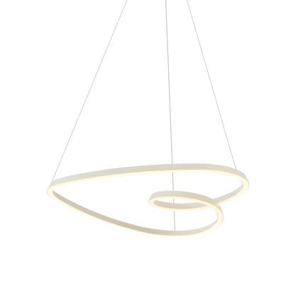 QAZQA Scandinavische hanglamp beige 72cm incl. LED 3-staps dimbaar - afbeelding