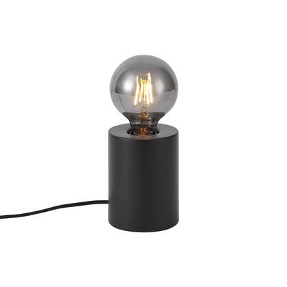 QAZQA Moderne tafellamp zwart 13cm - Cylinder afbeelding