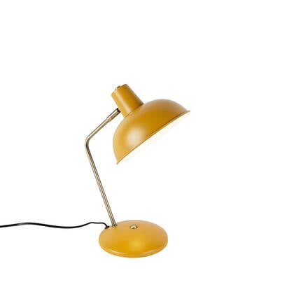 QAZQA Smart tafellamp geel met brons incl. Wifi P45 - Milou afbeelding