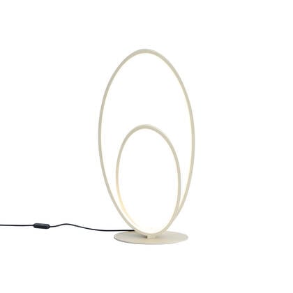 QAZQA Design tafellamp beige incl. LED 3-staps dimbaar - Boomerang afbeelding