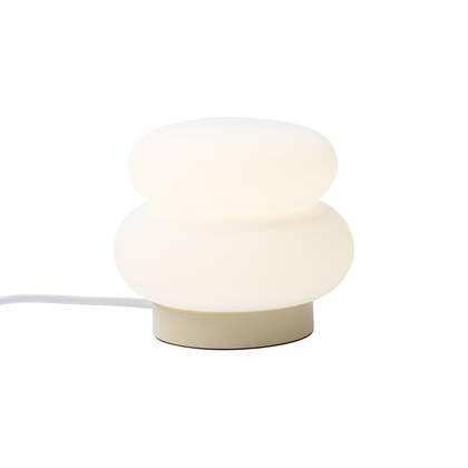 QAZQA Japandi tafellamp beige met opaal glas 15cm - Miele afbeelding