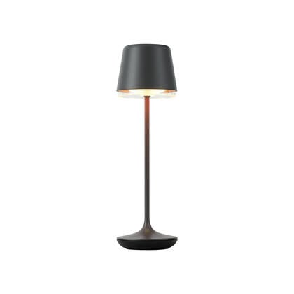 QAZQA Tafellamp zwart incl. LED IP65 oplaadbaar met laadstation - afbeelding