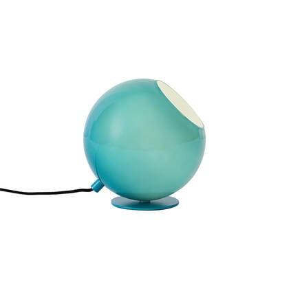 QAZQA Retro tafellamp blauw met glas - Mabel afbeelding