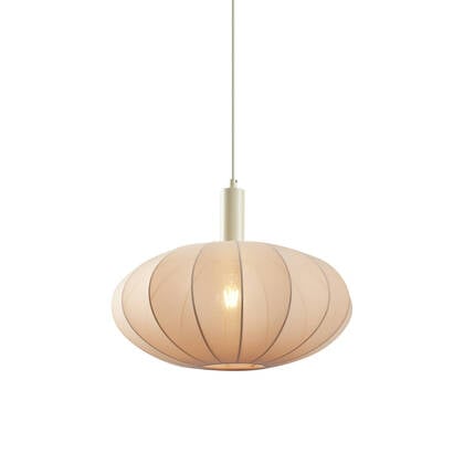 QAZQA Japandi hanglamp beige met stoffen kap - Bida afbeelding
