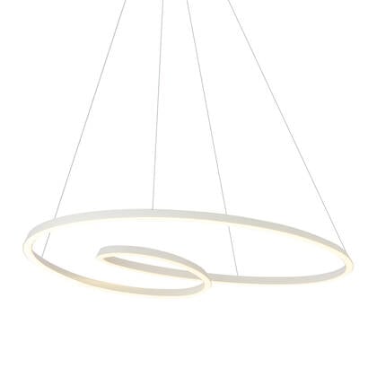 QAZQA Scandinavische hanglamp beige 60cm incl. LED 3-staps dimbaar - afbeelding