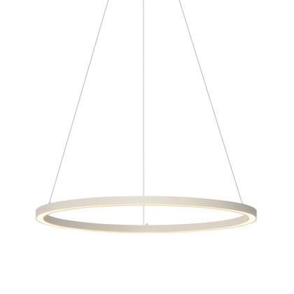 QAZQA Design hanglamp beige 80cm incl. LED 3-staps dimbaar - Girello afbeelding