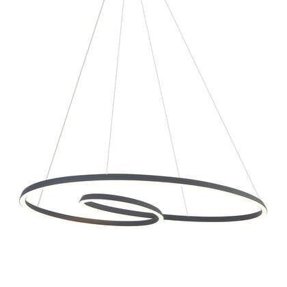 QAZQA Scandinavische hanglamp zwart 110cm incl. LED 3-staps dimbaar - afbeelding