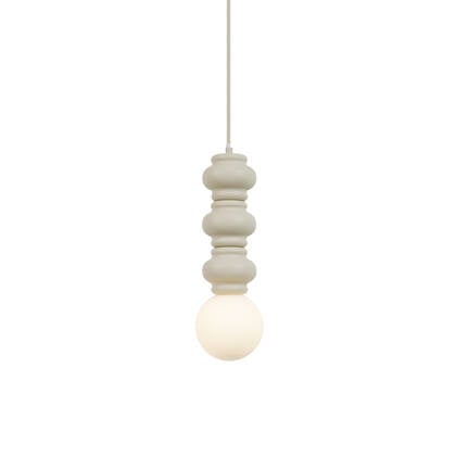 QAZQA Retro hanglamp beige met mat glas - Fedde afbeelding