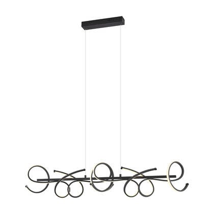 QAZQA Design hanglamp zwart langwerpig 3-staps dimbaar - Krisscross afbeelding