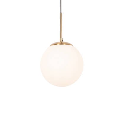 QAZQA Smart hanglamp goud met opaal glas incl. Wifi P45 - Flore afbeelding