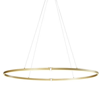 QAZQA Design hanglamp messing 120cm incl. LED 3-staps dimbaar - afbeelding