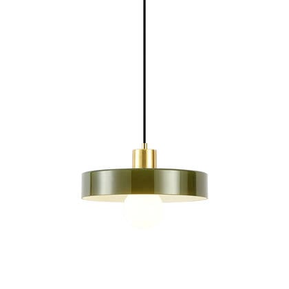 QAZQA Retro hanglamp goud met groen glas - Jina afbeelding